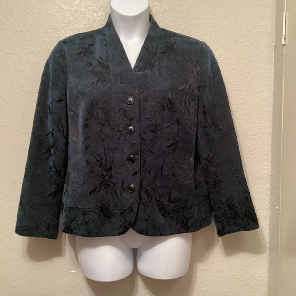 Coldwater Creek Charcoal Textured Blazer